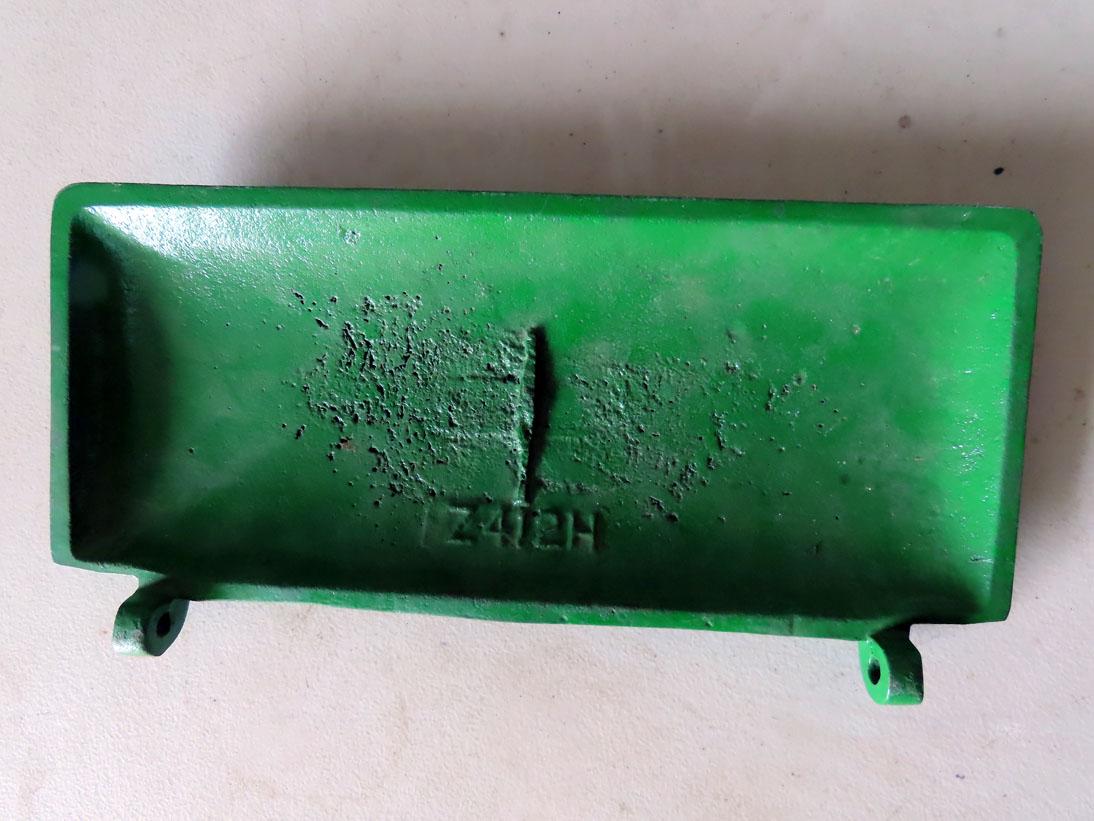 Cast Iron John Deere Tool Box Lid with 4-Legged Deer.