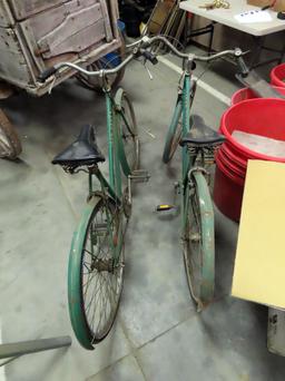 (2) John Deere Green 3-Speed Women's Bicycles