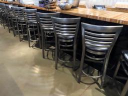 (6) Non-Swivel Top Padded Bar Stools (6x$).