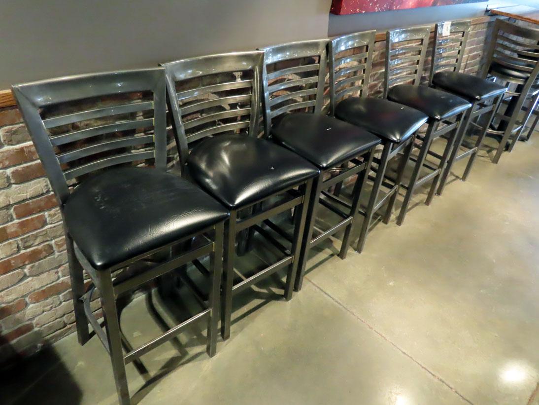 (6) Non-Swivel Top Padded Bar Stools (6x$).