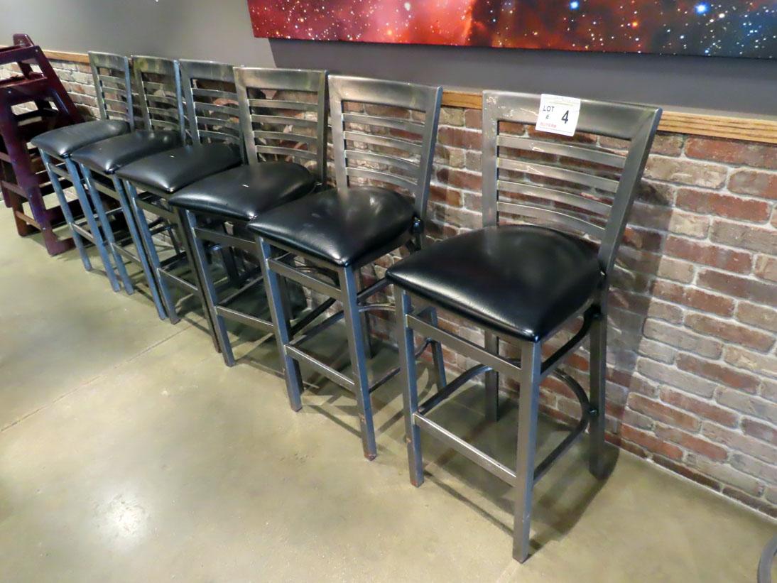 (6) Non-Swivel Top Padded Bar Stools (6x$).