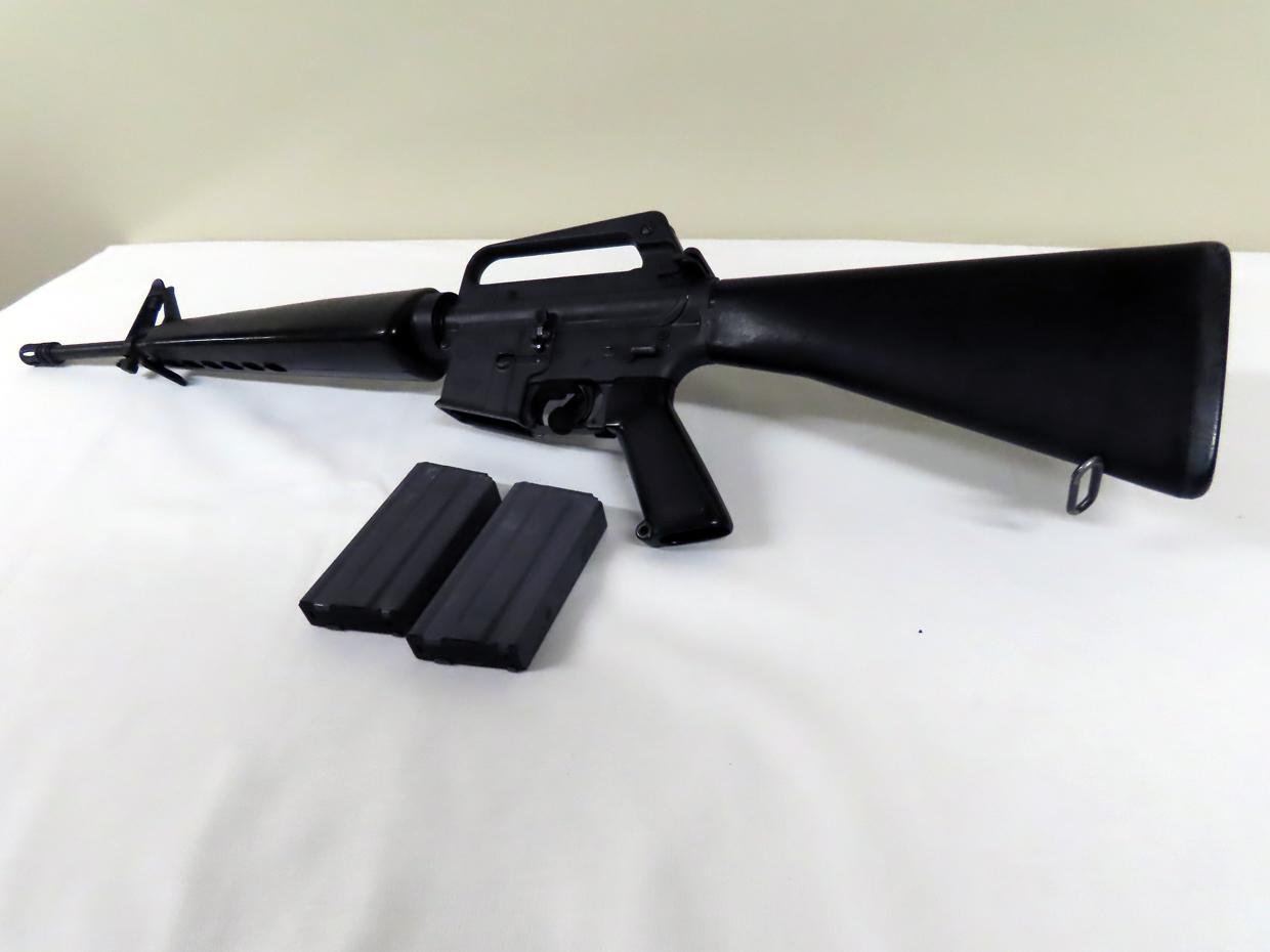 Colt M-16 Fully Automatic Rifle, SN# 5107343, .223 Caliber, (2) 20-Round Clips, 20" Barrel.