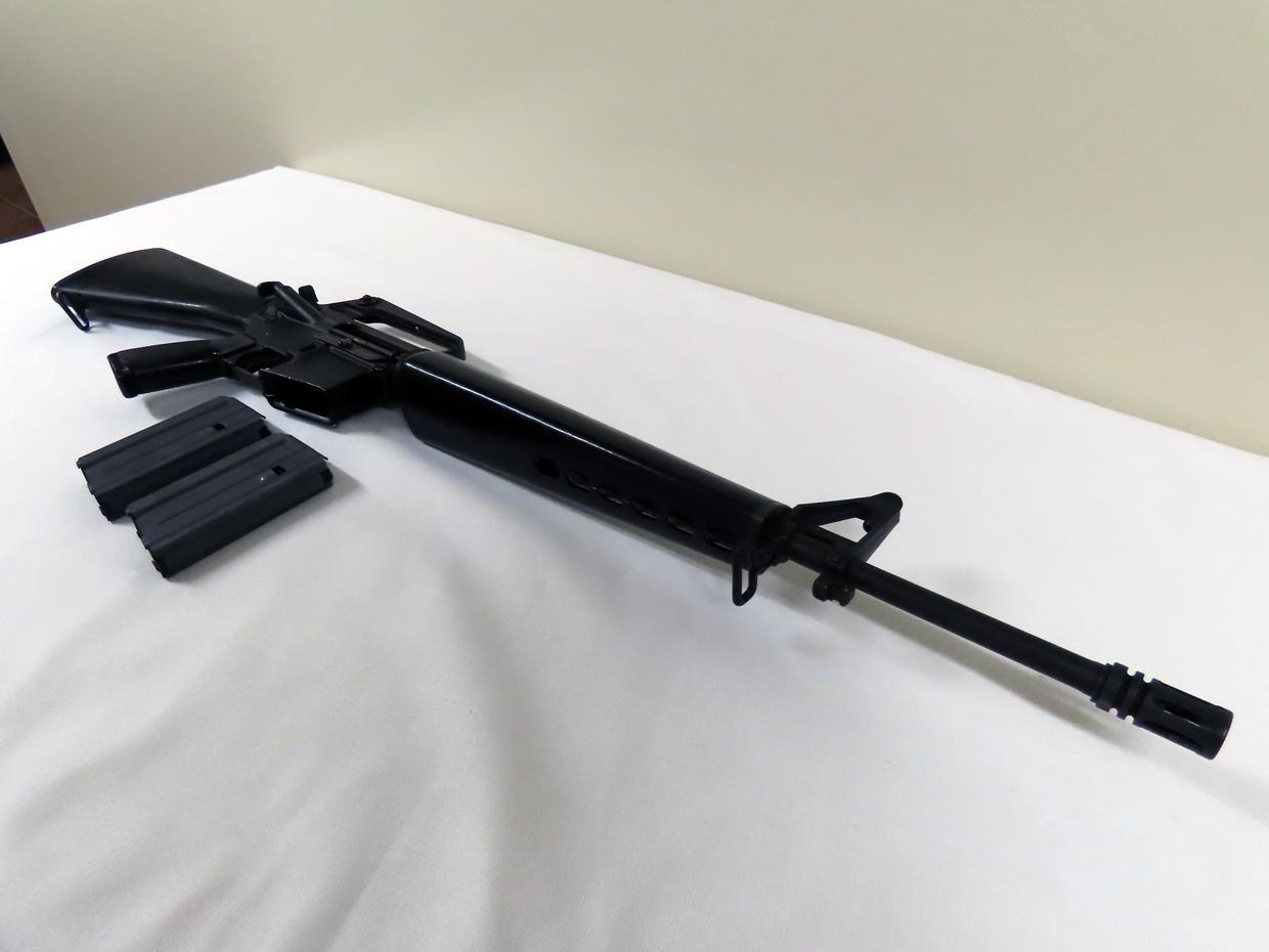 Colt M-16 Fully Automatic Rifle, SN# 5107343, .223 Caliber, (2) 20-Round Clips, 20" Barrel.