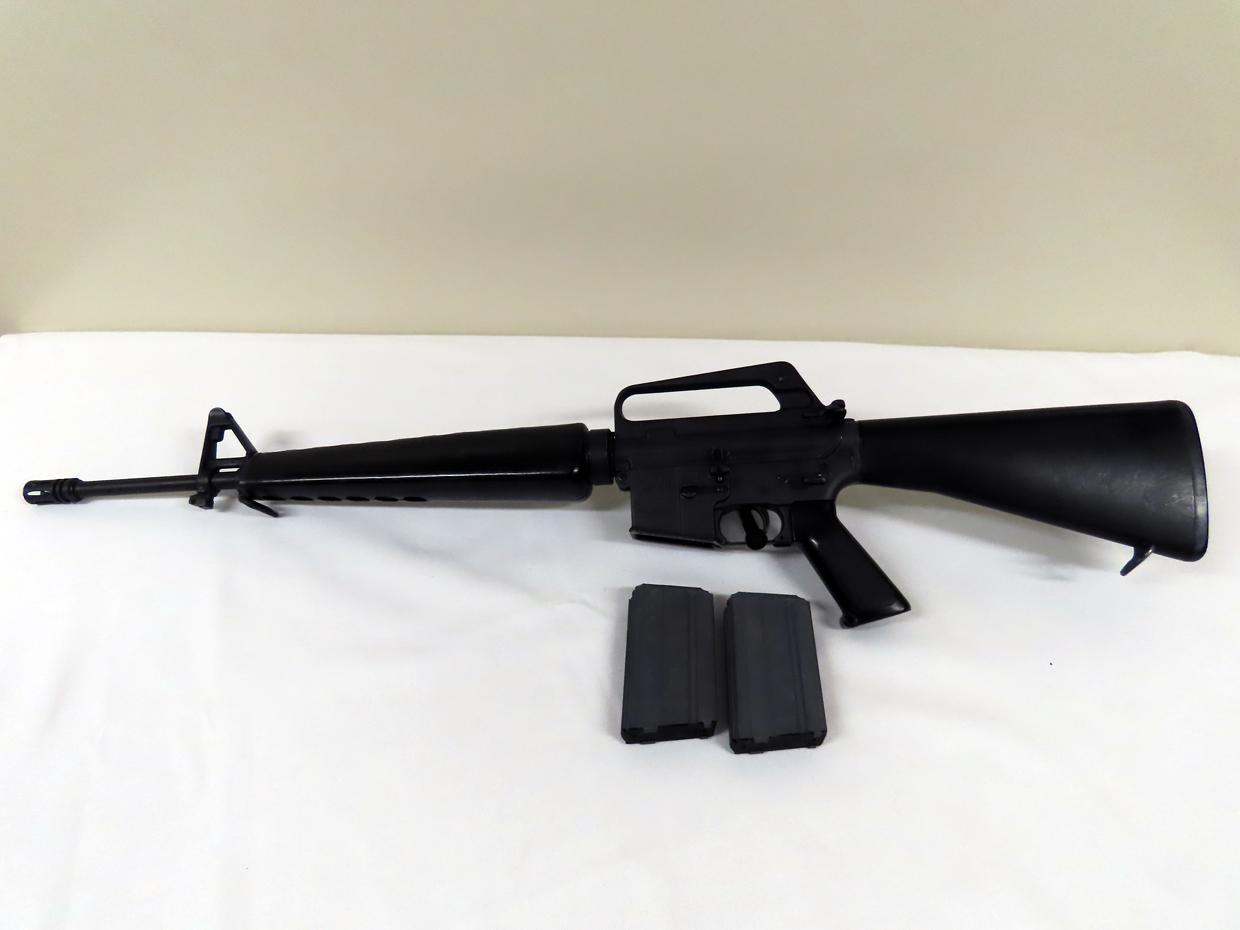 Colt M-16 Fully Automatic Rifle, SN# 5107343, .223 Caliber, (2) 20-Round Clips, 20" Barrel.