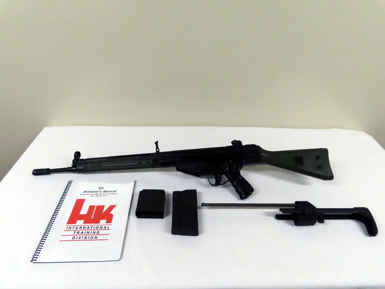 H & K Model G3 Fully Automatic Rifle, SN# A012670, 7.62x51mm (308 Cal), 17.7" Barrel, Flash