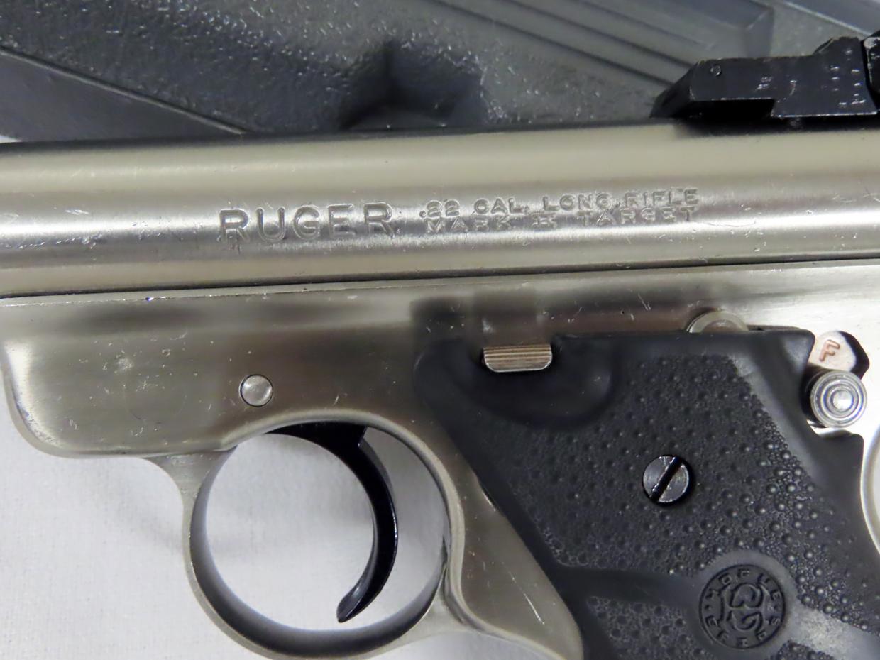 Ruger Mark II Target Semi-Auto Pistol, Government Target Model, SN# 224-75527, 7" Stainless Steel Ba