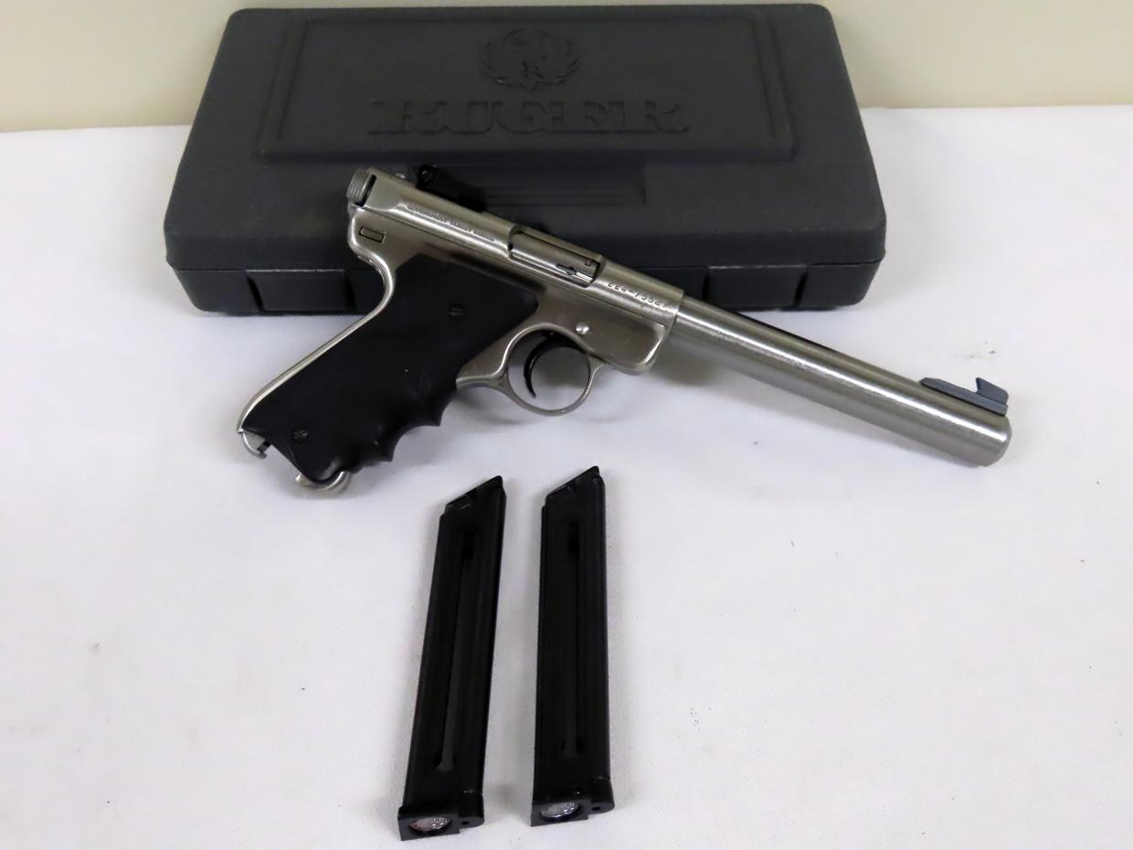 Ruger Mark II Target Semi-Auto Pistol, Government Target Model, SN# 224-75527, 7" Stainless Steel Ba
