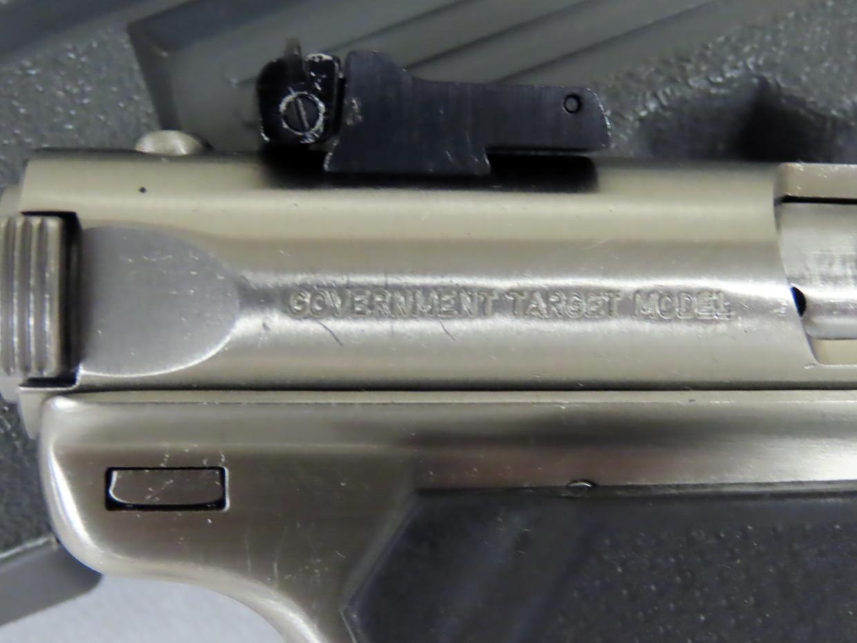 Ruger Mark II Target Semi-Auto Pistol, Government Target Model, SN# 224-75527, 7" Stainless Steel Ba