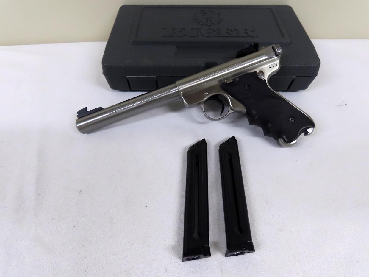 Ruger Mark II Target Semi-Auto Pistol, Government Target Model, SN# 224-75527, 7" Stainless Steel Ba
