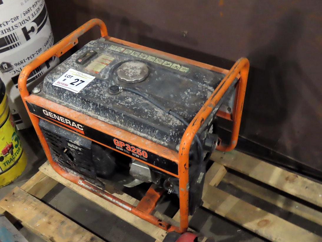 Generac Model GP3250 Portable Generator with Gas Engine.