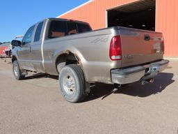 2003 Ford Model F-250 Lariat Extended Cab 4x4 Pickup, VIN# 1FTNX21L73EC93165, 5.4L V-8 Gas Engine