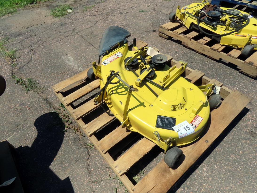 Used John Deere Mower Deck, 38â€? Piranha.