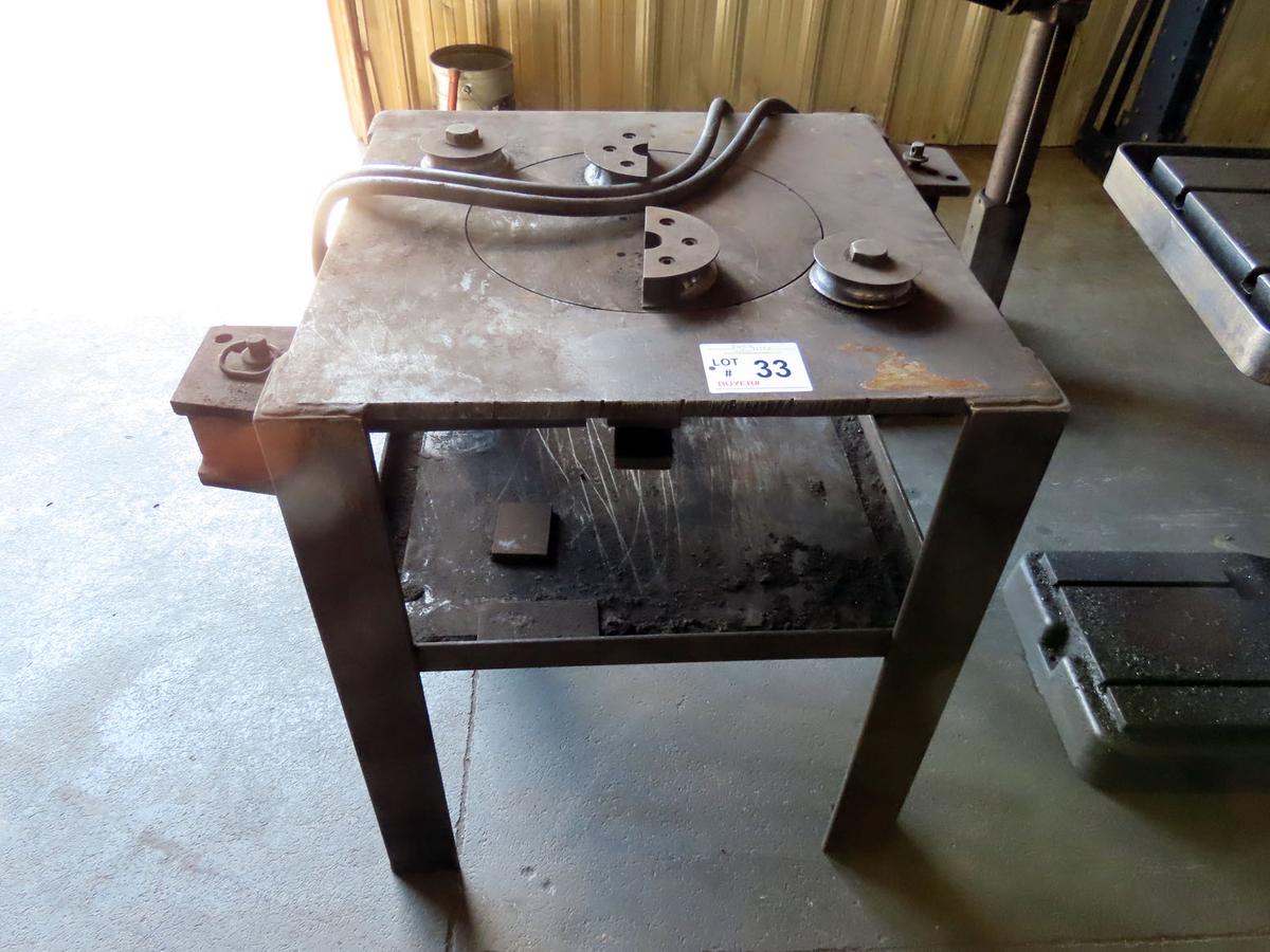 Shop Made Hydraulic Bender Table.