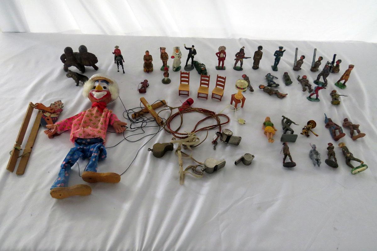 Large Lot of Metal & Plastic Figures (Army, Indians, and Miscellaneous Othe