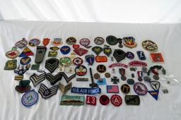 Large Lot of Miscellaneous Boy Scout, Military & Club Patches, Pins & Medal