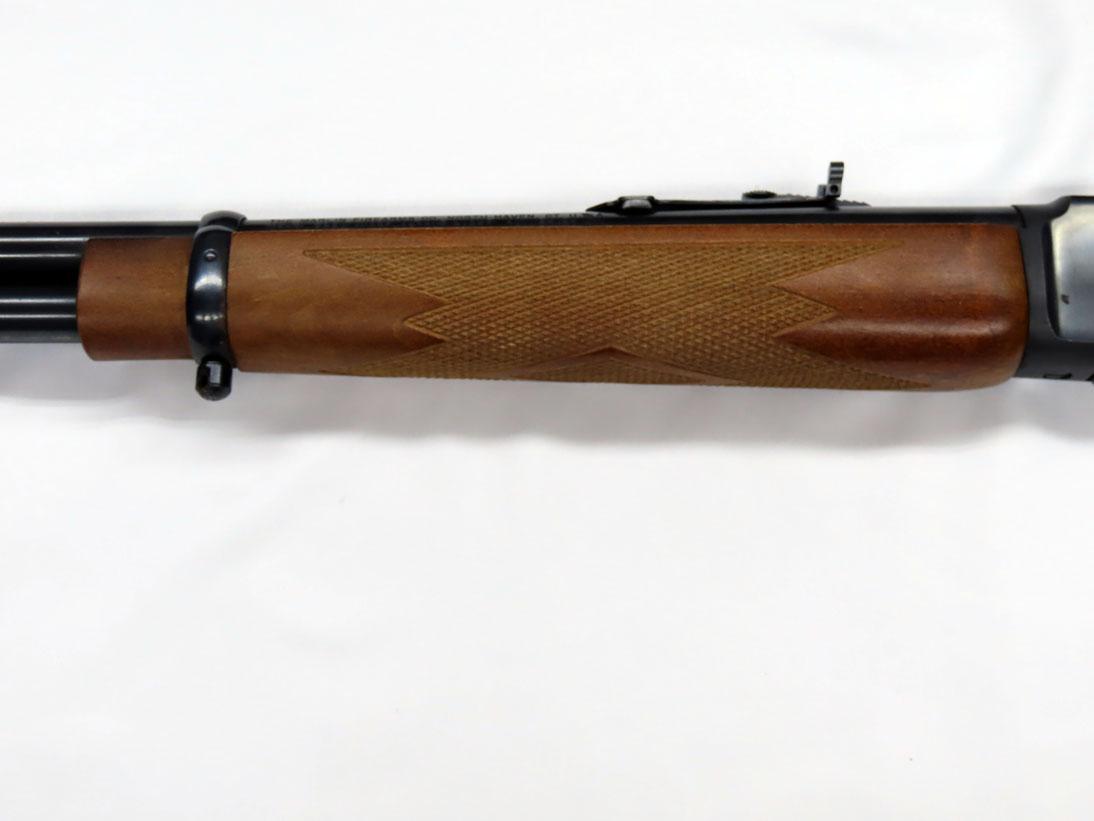 Marlin Model 338W Lever Action Carbine Rifle, SN #01014461, 30-30 Caliber, Full Magazine, Checkered 