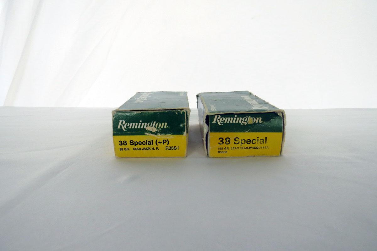 (2) Boxes of Remington .38 Special Handgun Ammo.