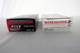 (2) Boxes of Winchester .40 Smith & Wesson Handgun Ammo.