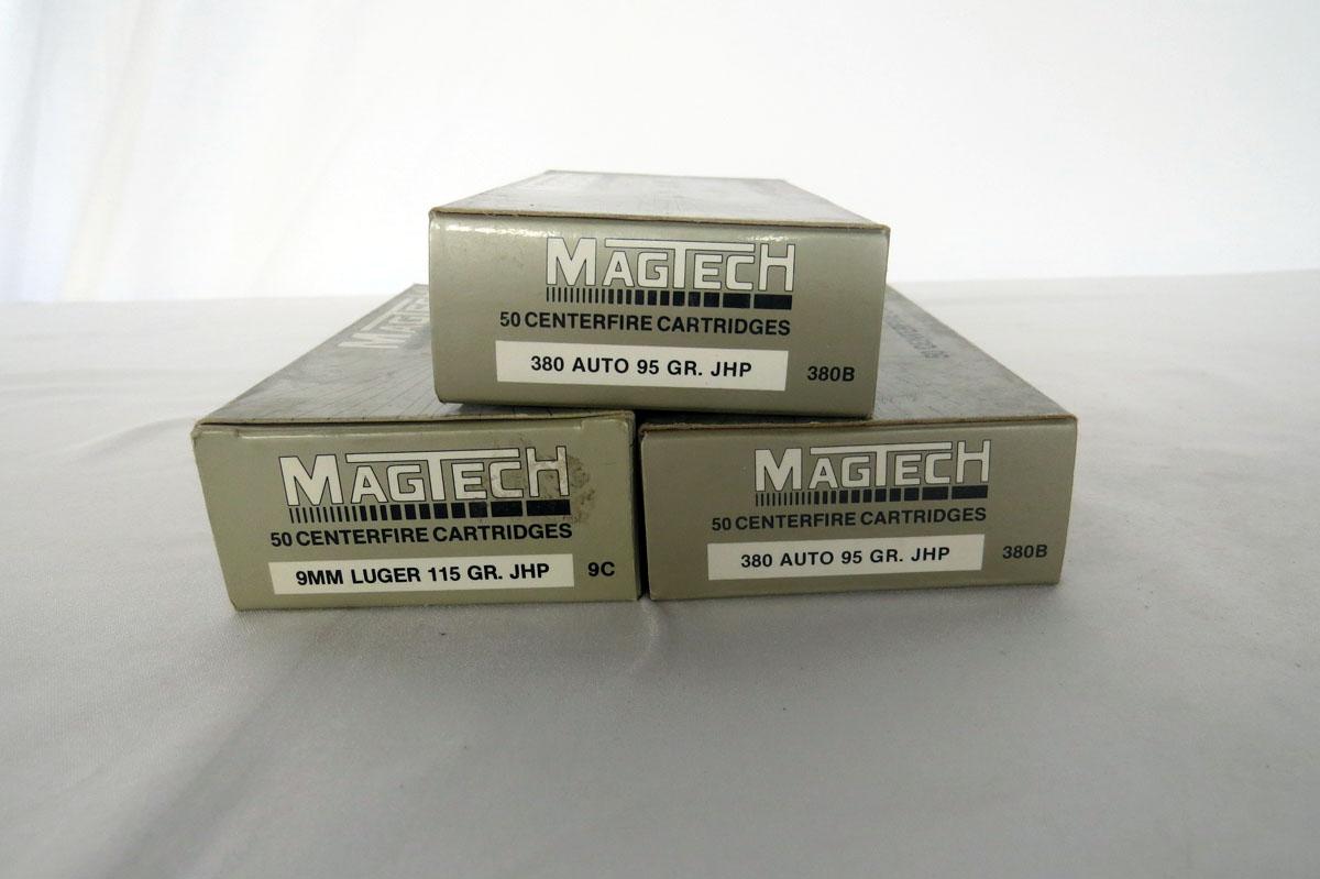 (3) Boxes of Magtech .380 Auto Handgun Ammo.