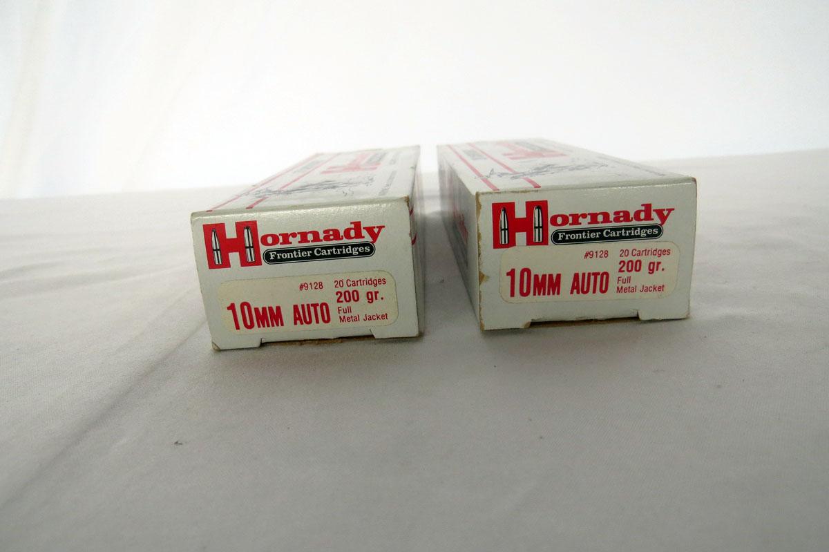 (2) Boxes of Hornady 10mm Handgun Ammo.