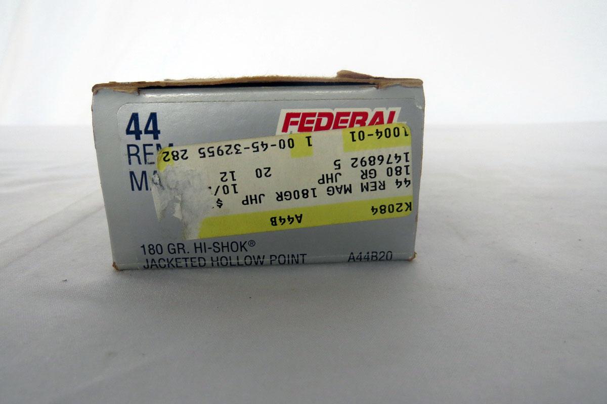 (1) Box of Federal .44 Remington Mag Handgun Ammo.