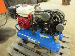 Puma Wheel Barrow Style Contractors Portable Air Compressor with Honda GX240 Gas Engine & 3-Lung Com