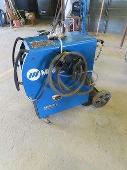 Miller Millermatic 350P Portable Wire Feed Welder on Cart, SN# 3007N.