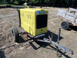 Hobart Portable Welder on Cart, 4-Cylinder Gas Engine.