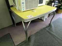 Vintage Chromecraft Table with Yellow Top.