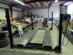 2008 Atlas Model Pro 8000 Hydraulic Drive-On 4 Post Car Lift, S#CEPCF02015, 8,000 lb. Lift Capacity,