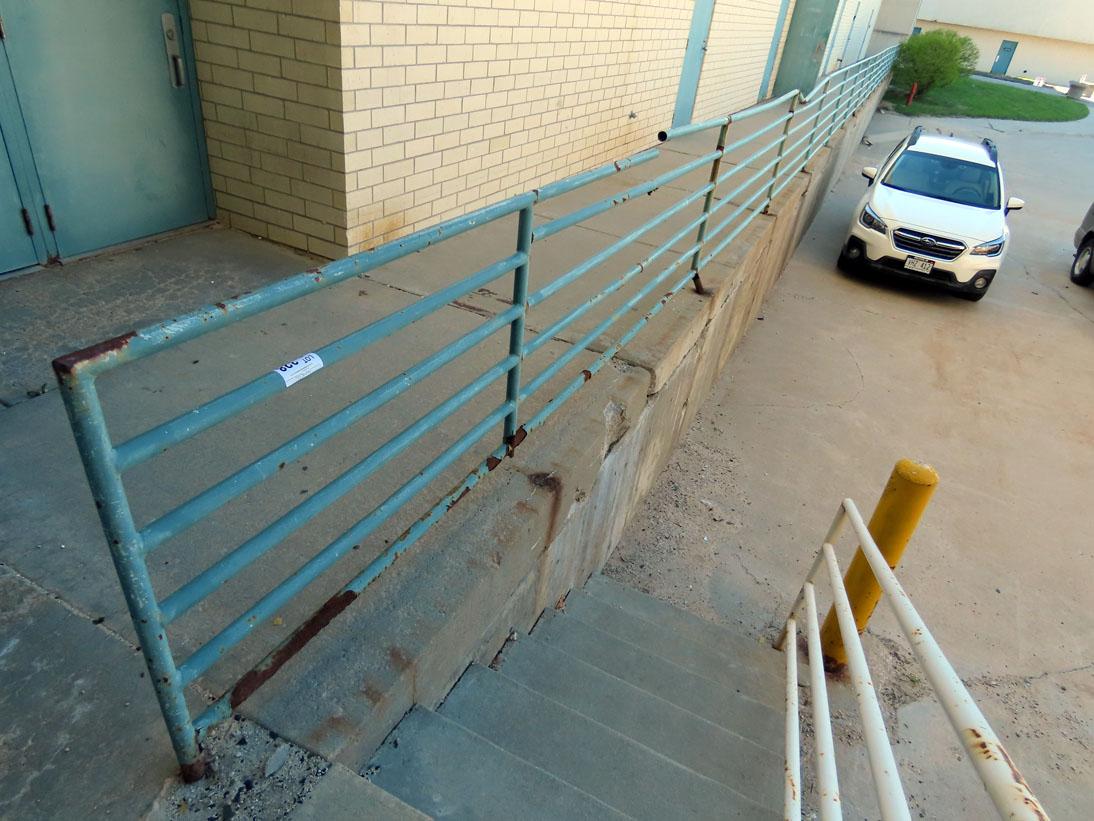 Approx. (140') of Steel Hand Railing on North West Corner of Dillard's by L