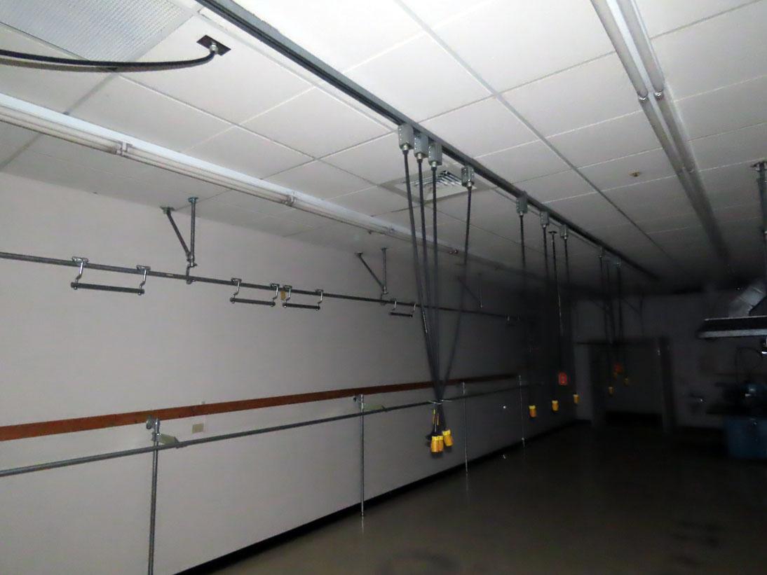 Room & Contents of Dry Cleaning Room: Overhead Rack System, Overhead Extens