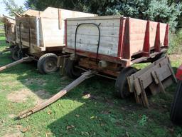 6'x12' Barge Hoist Wagon on 4-Wheel Running Gear.