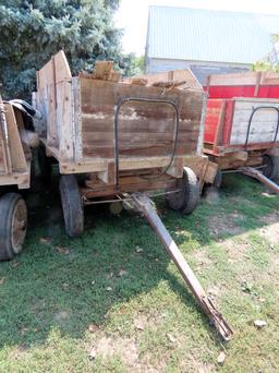 6'x10' Barge Hoist Wagon on 4-Wheel Running Gear.