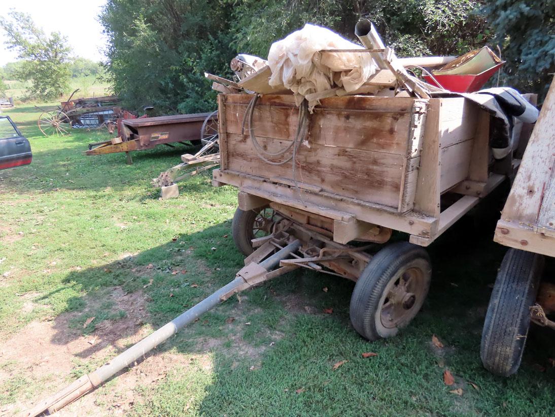 5'x10' Barge Wagon on Electric Gear with End Gate Seeder.