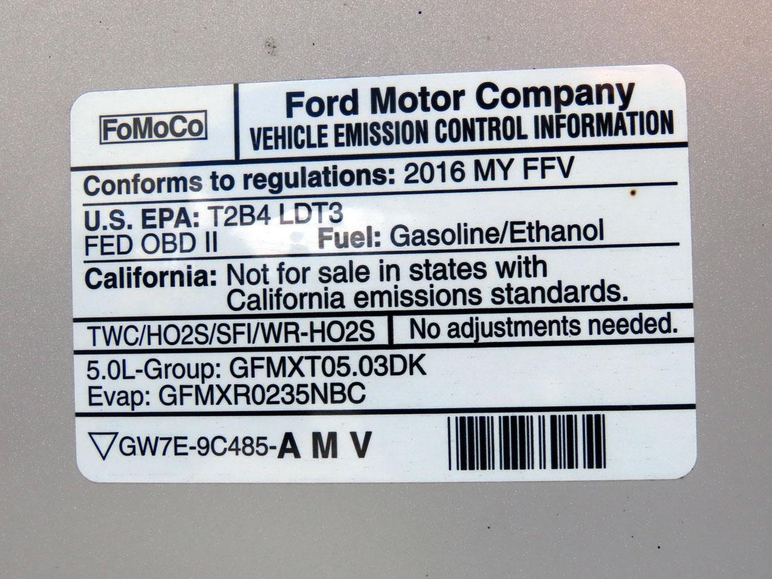 2016 Ford Model F-150 XLT Super Crew Cab 4x4 Pickup, VIN# 1FTEW1EF8GKF99123, 5.0 Liter V-8 Gas Engin