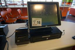 HP Point of Sale System, (3) Receipt Printers, (1) Register Drawer.