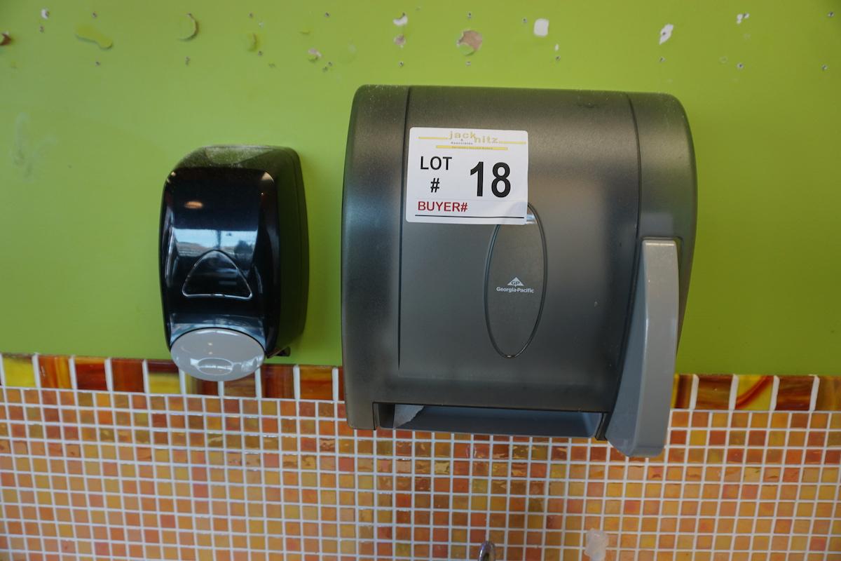 Wall Mount Georgia Pacific Paper Towel Dispenser & Wall Mount Soap Dispense