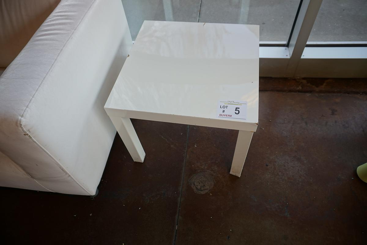 Small Square Plastic Table.