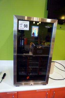 Danvy Small Apartment Size Refrigerator with Glass Door.