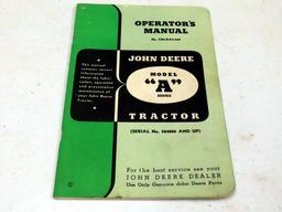 Operators Manual for a John Deere Model A Series Tractors