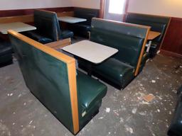 (14) 4-Person Booths with Single Pedestal Table.