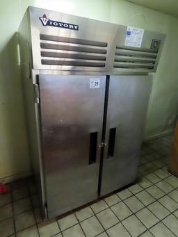 Victory Model RAA-2D-S9 2-Door Commercial Stainless Steel Refrigerator, R-1