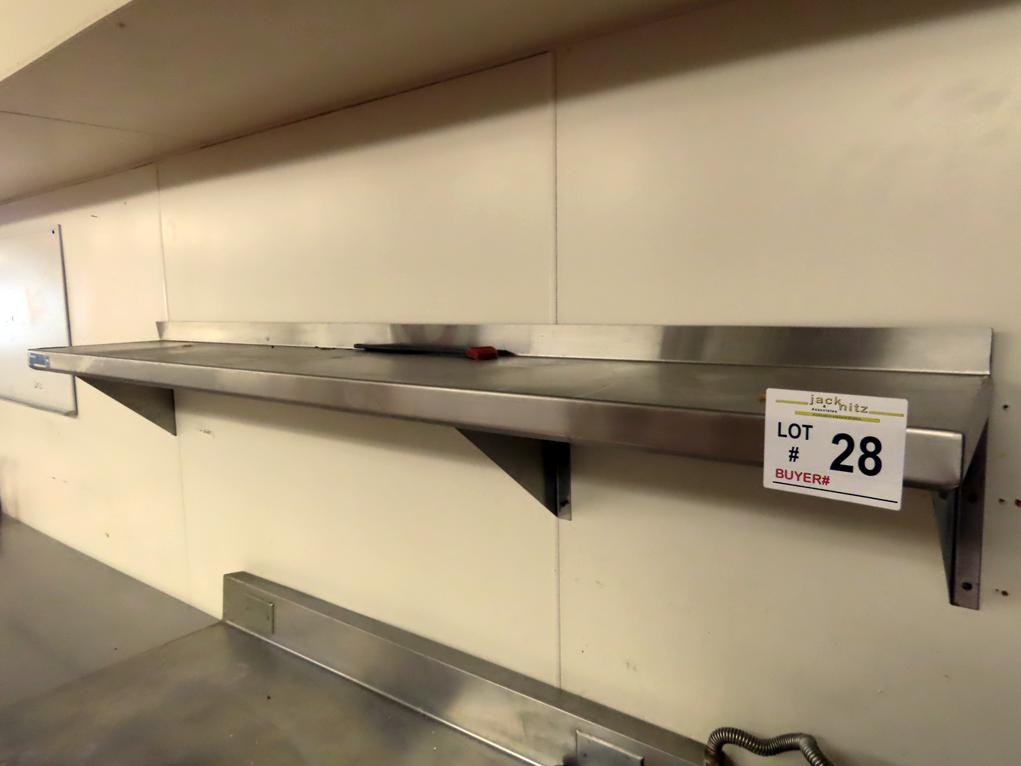 Universal 6' Stainless Steel Wall Shelf.