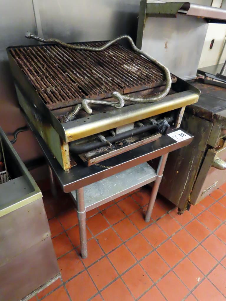 Table Top Natural Gas Steak Grill, 21" x 24" Cook Area, 30" Stainless S