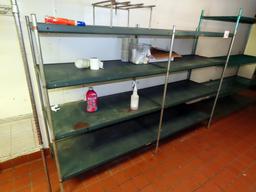 8' Wide Metal Shelf Unit with (4) Shelves.