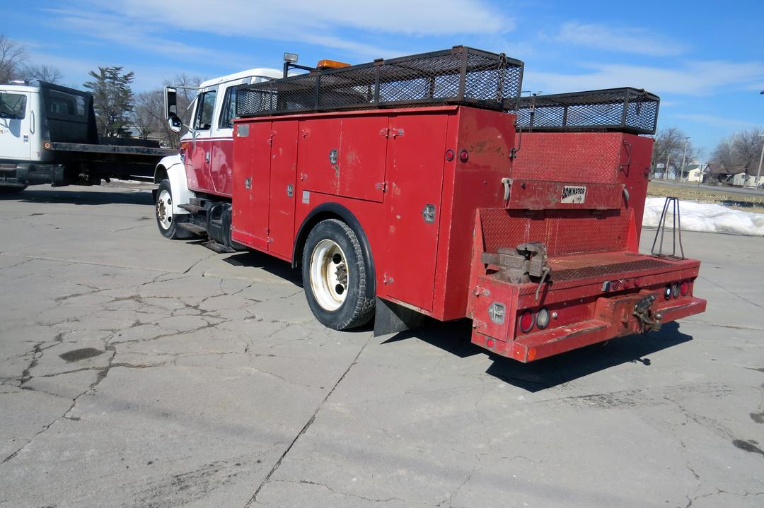 1999 IHC Crew Cab Model 4700 Service Truck, VIN#1HTSCABM5XH215524, 145,423 Miles, 7,387 Hours, T444E