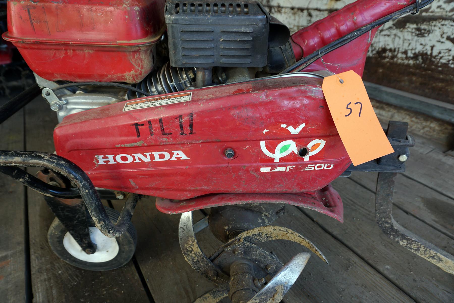 Honda Model FS600 Walk-Behind Tiller (Serviced & in Running Condition)-Tag 57