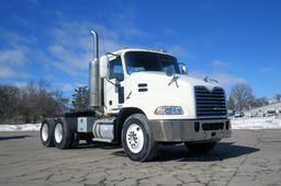 2008 Mack Model CXU613 Pinnacle Tandem Axle Conventional Day Cab Truck Tractor, VIN# 1M1AW09Y18N0022