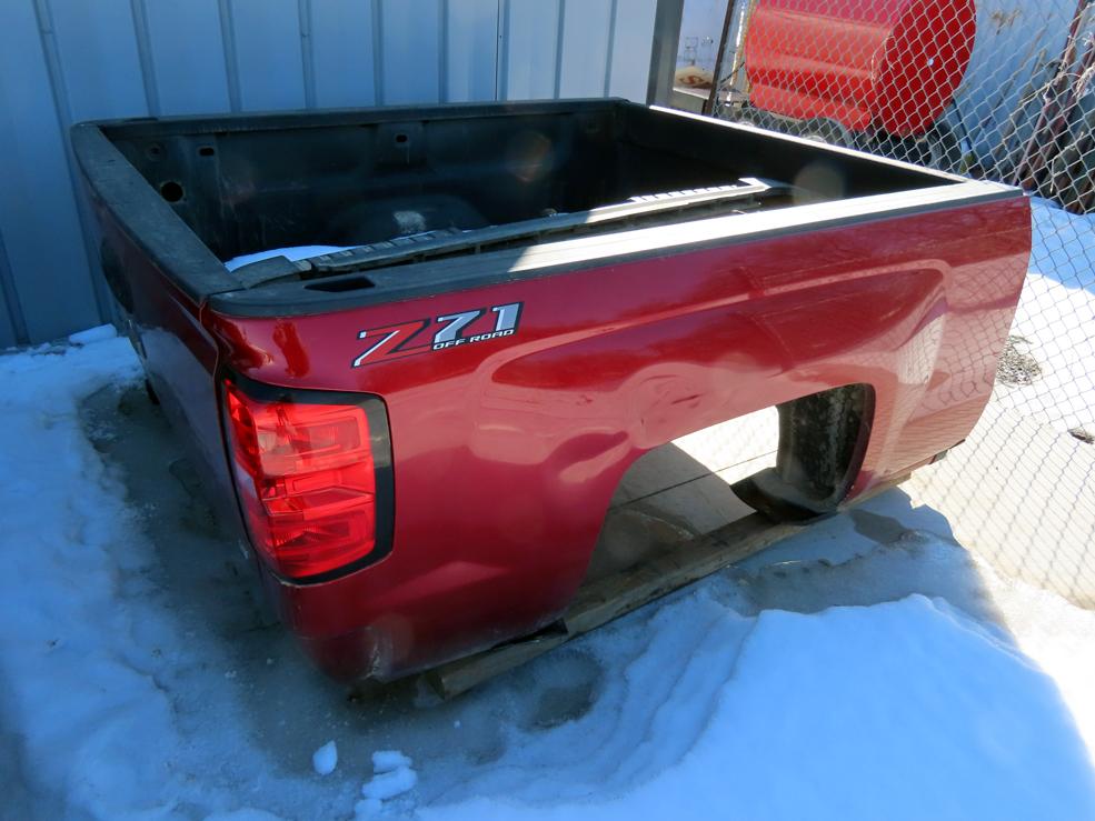 2019 Chevrolet 2500 Pickup Box (Maroon) (This is a pickup box ONLY, not a full truck).